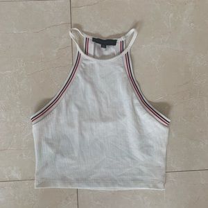 Cute white tank top crop top